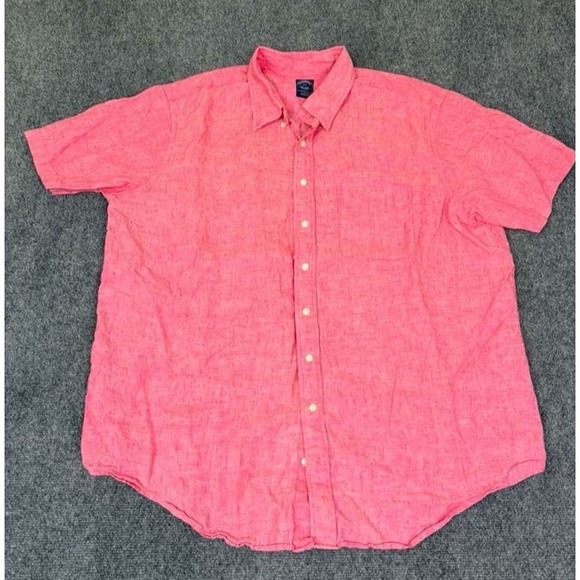 Brooks Brothers Other - Brooks Brothers Mens 2XLT Tall 1818 The Original Polo Linen Shirt Pink